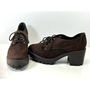brown suede platform lace-up Boots Made In Brazil